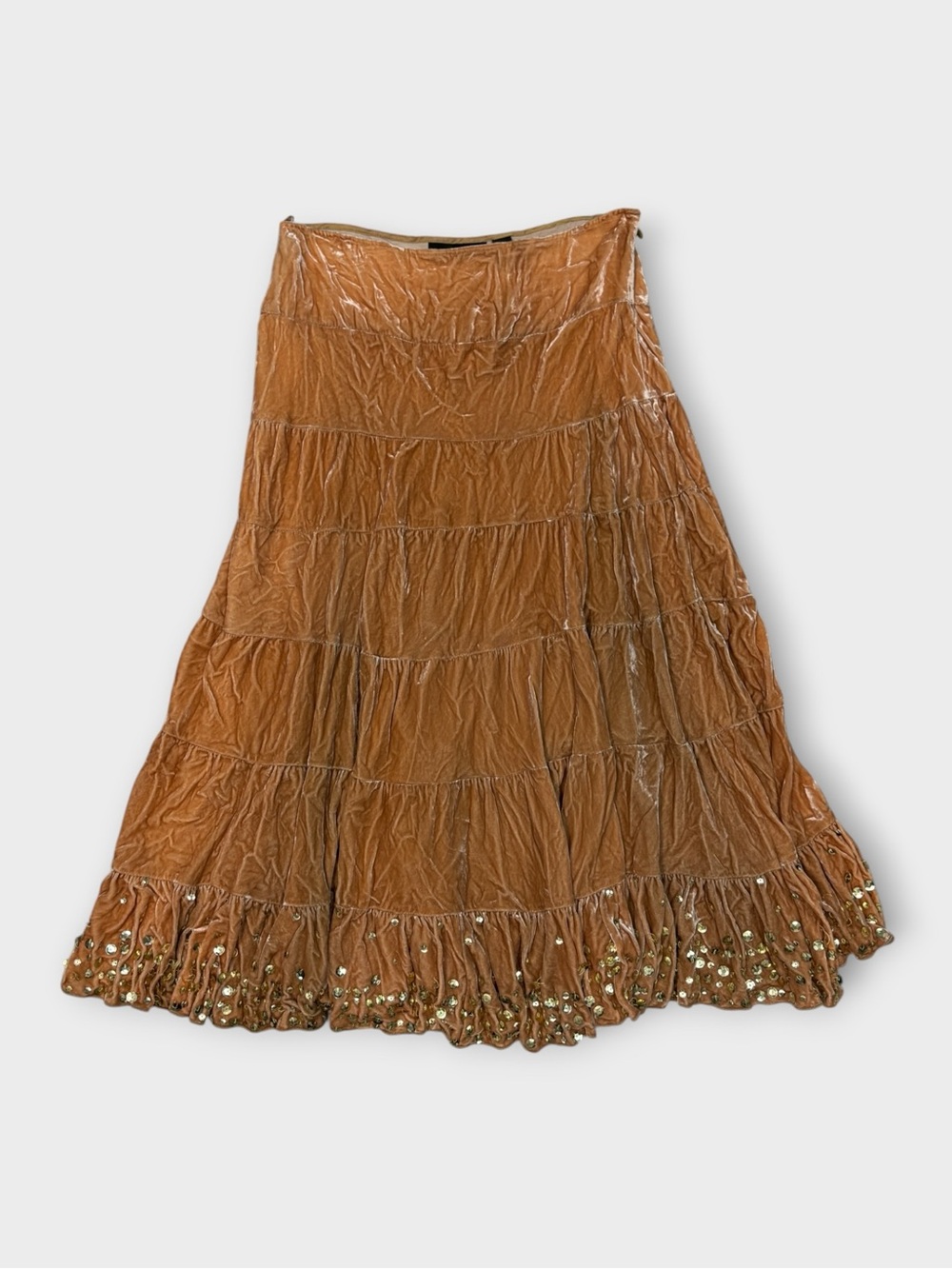 I.N.C International Concepts | Caramel Tiered Beaded Skirt NWT
